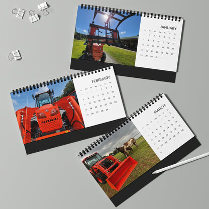 Kubota Grille Guard Desktop Calendar (2024 grid)