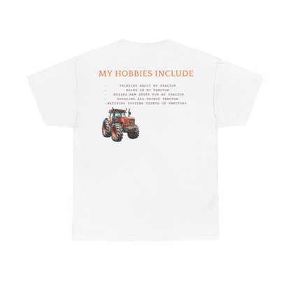 Orange Tractor Guy Heavy Cotton Tee