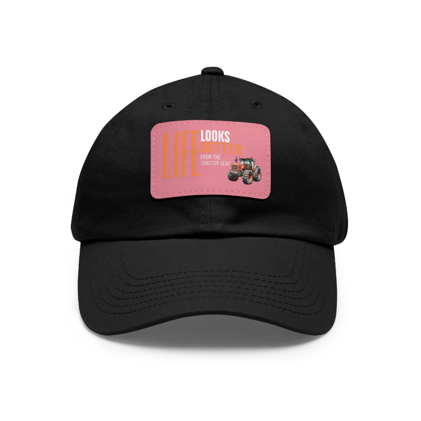 Dad Hat with Leather Patch (Rectangle)