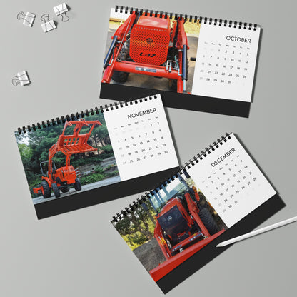 Kubota Grille Guard Desktop Calendar (2024 grid)