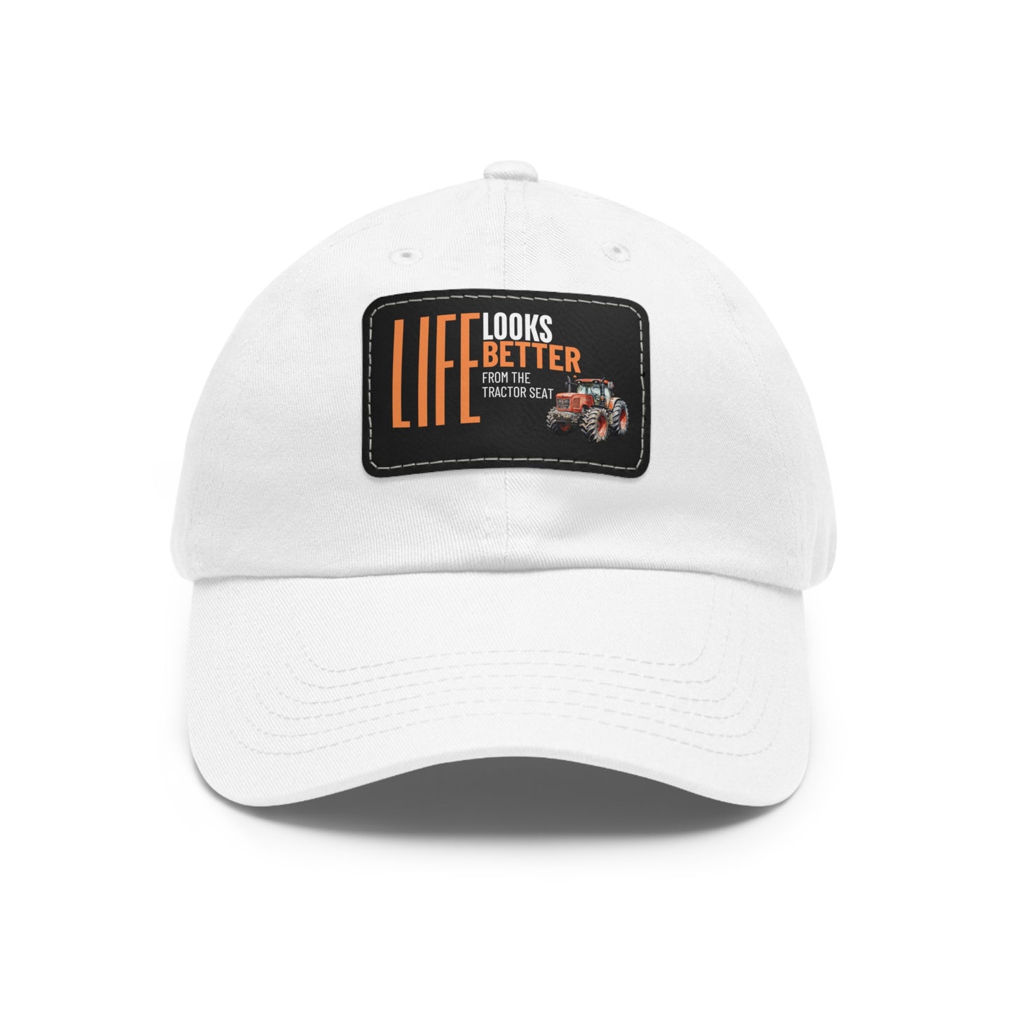 Dad Hat with Leather Patch (Rectangle)