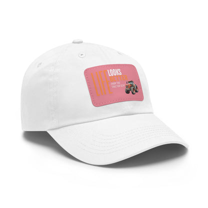 Dad Hat with Leather Patch (Rectangle)