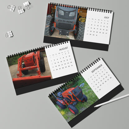 Kubota Grille Guard Desktop Calendar (2024 grid)