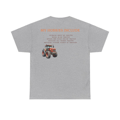 Orange Tractor Guy Heavy Cotton Tee