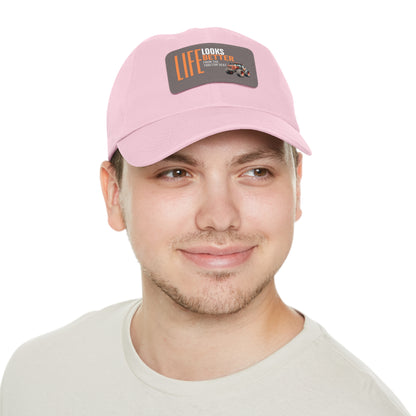 Dad Hat with Leather Patch (Rectangle)