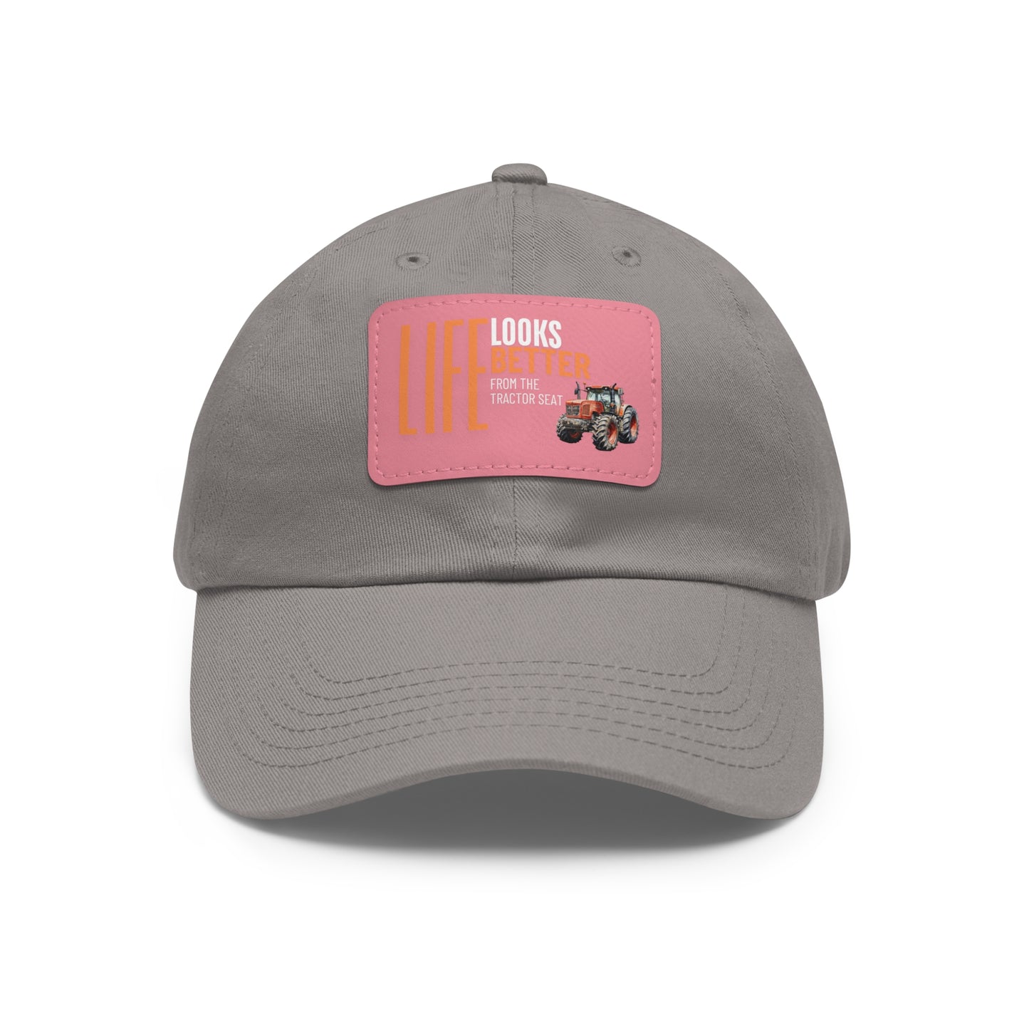 Dad Hat with Leather Patch (Rectangle)