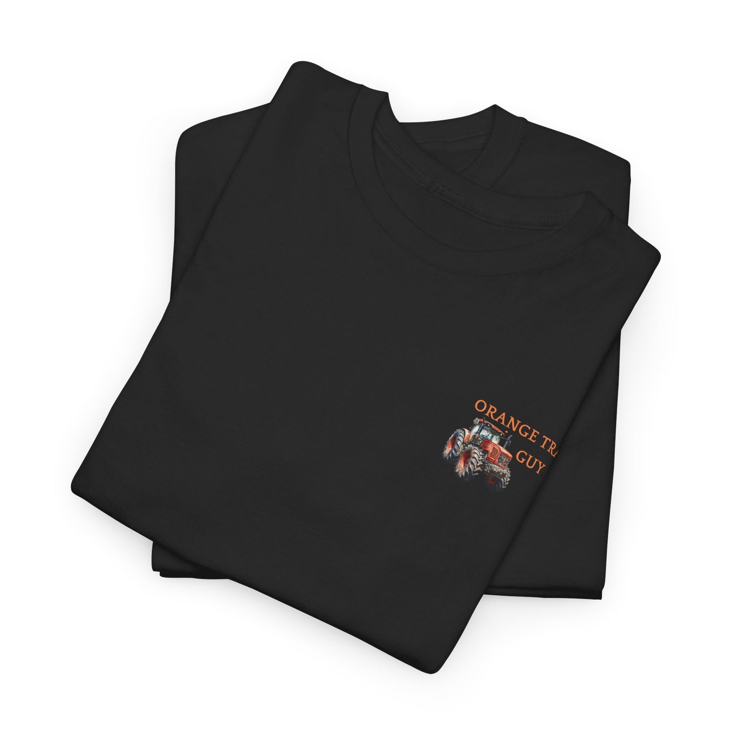 Orange Tractor Guy Heavy Cotton Tee