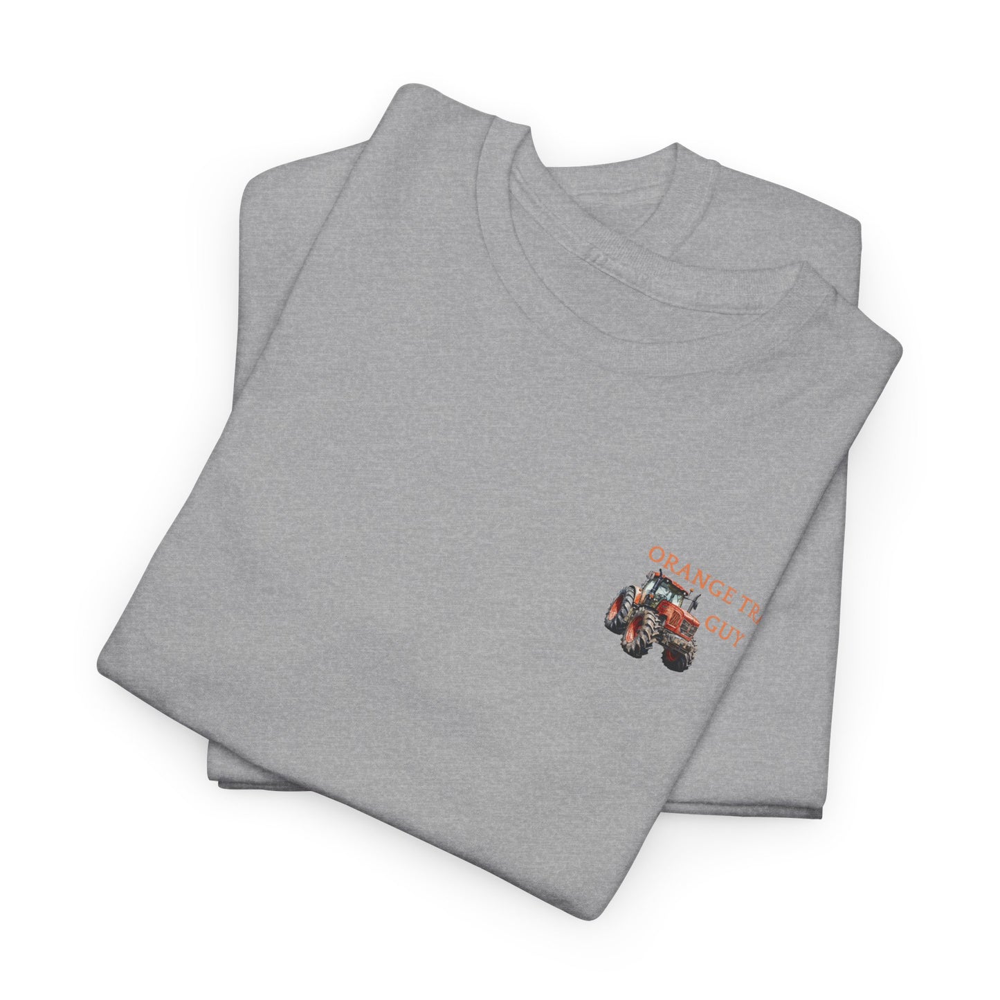 Orange Tractor Guy Heavy Cotton Tee