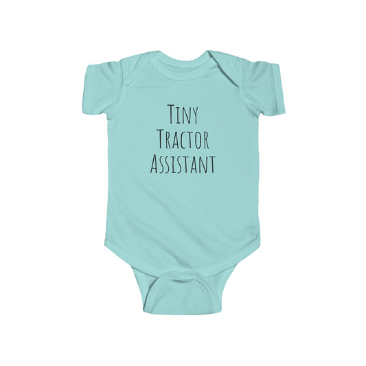 Tiny Tractor Assistant Onesie