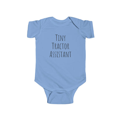 Tiny Tractor Assistant Onesie