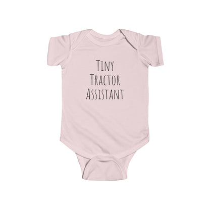 Tiny Tractor Assistant Onesie