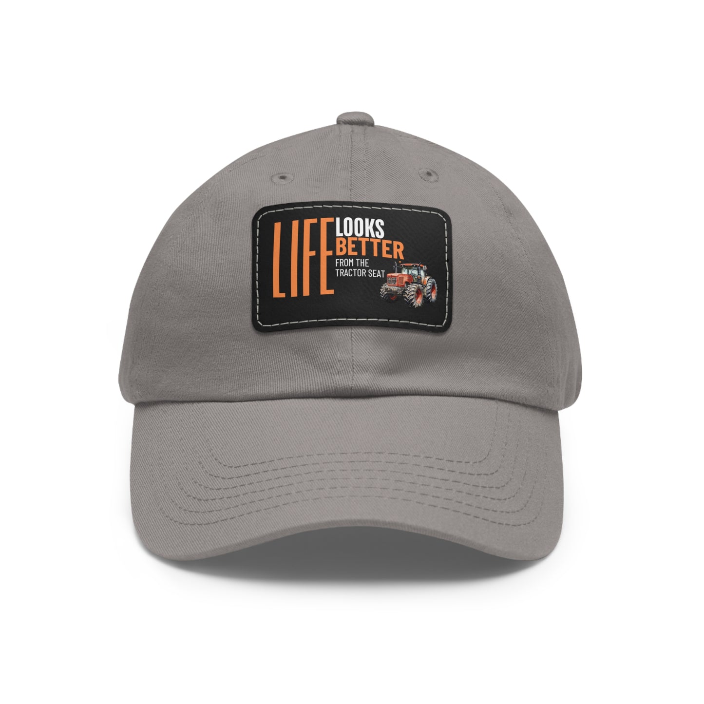 Dad Hat with Leather Patch (Rectangle)