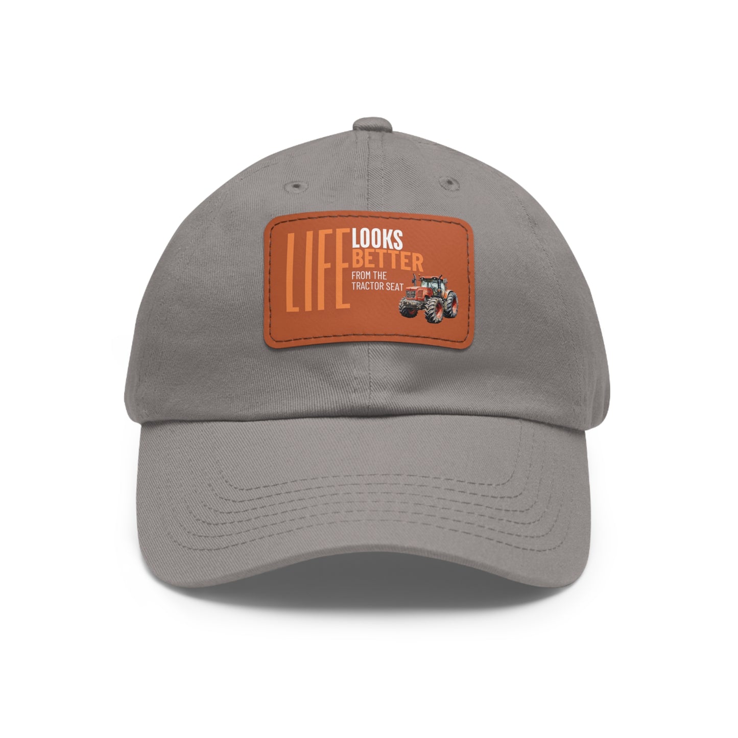 Dad Hat with Leather Patch (Rectangle)