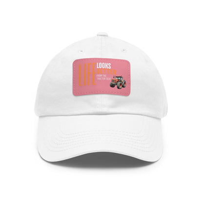 Dad Hat with Leather Patch (Rectangle)