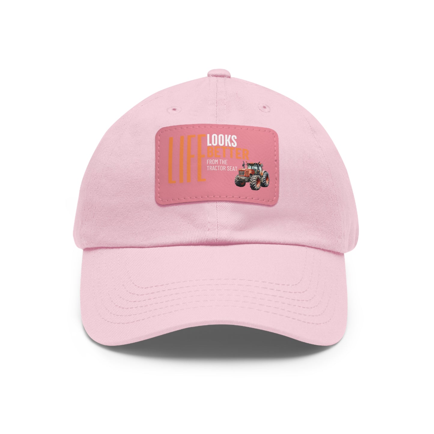 Dad Hat with Leather Patch (Rectangle)