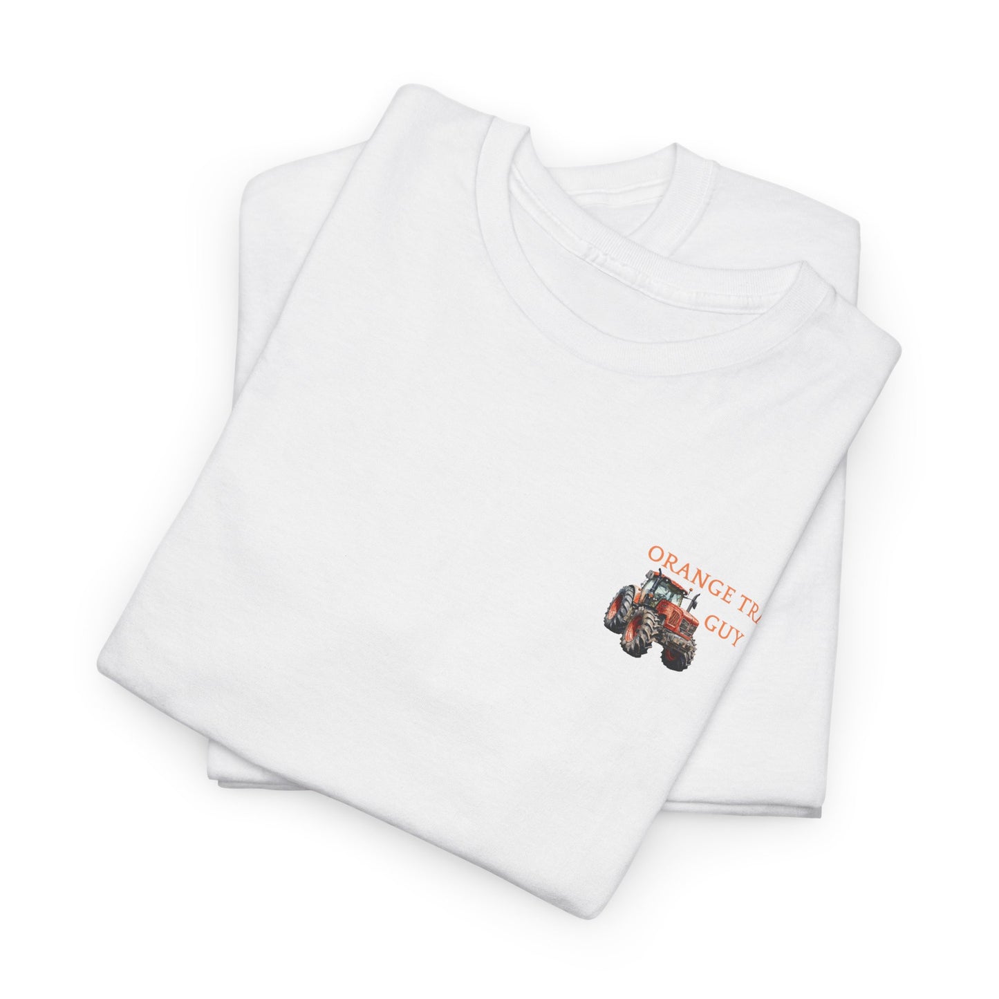 Orange Tractor Guy Heavy Cotton Tee