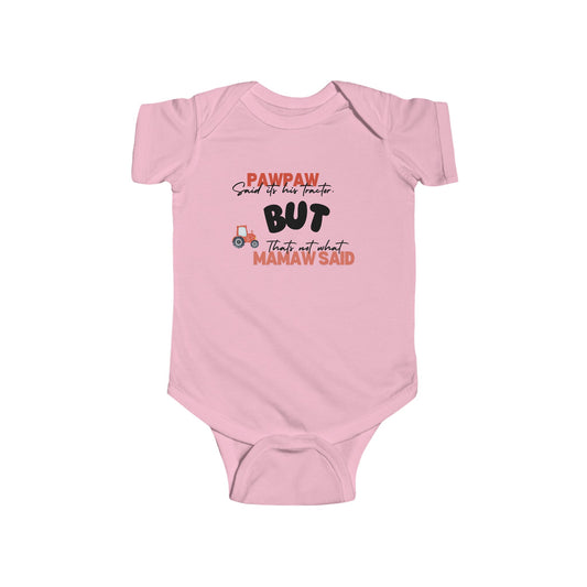 Pawpaws Tractor Infant Bodysuit