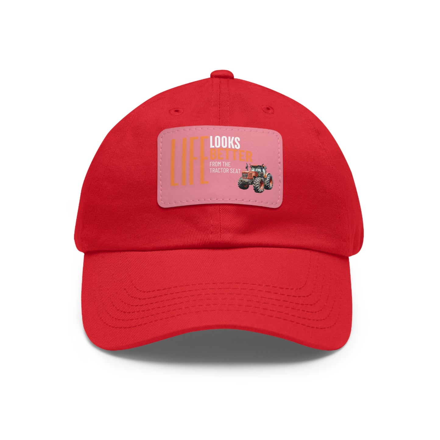 Dad Hat with Leather Patch (Rectangle)