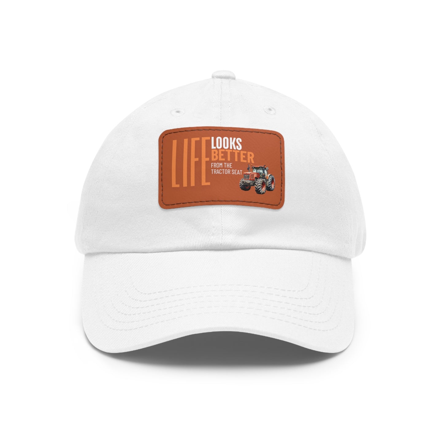 Dad Hat with Leather Patch (Rectangle)