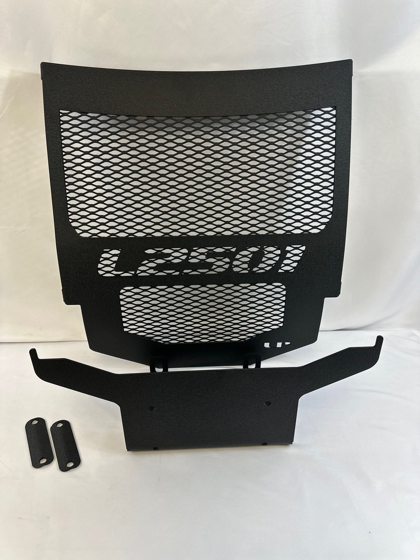 IN STOCK - L2501 Wrinkle Black Powder Coating Reinforced Mesh Grille Guard with Chin Guard