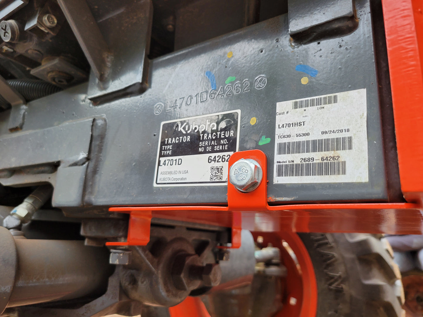 Kubota L4701 Skid Plate